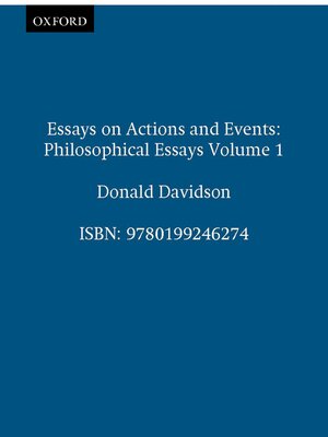 cover image of Philosophical Essays, Volume 1